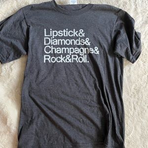 lipstick shirt charcoal grey graphic tee